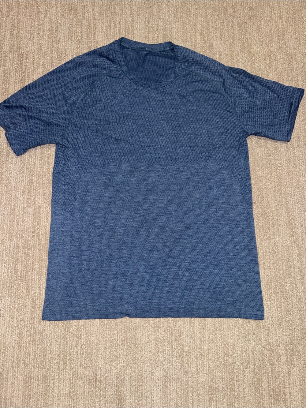 Lululemon Metal Vent Tech Shirt Men Medium Heathered Blue Short Sleeve